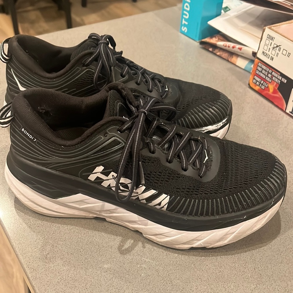 Black and white Hoka’s